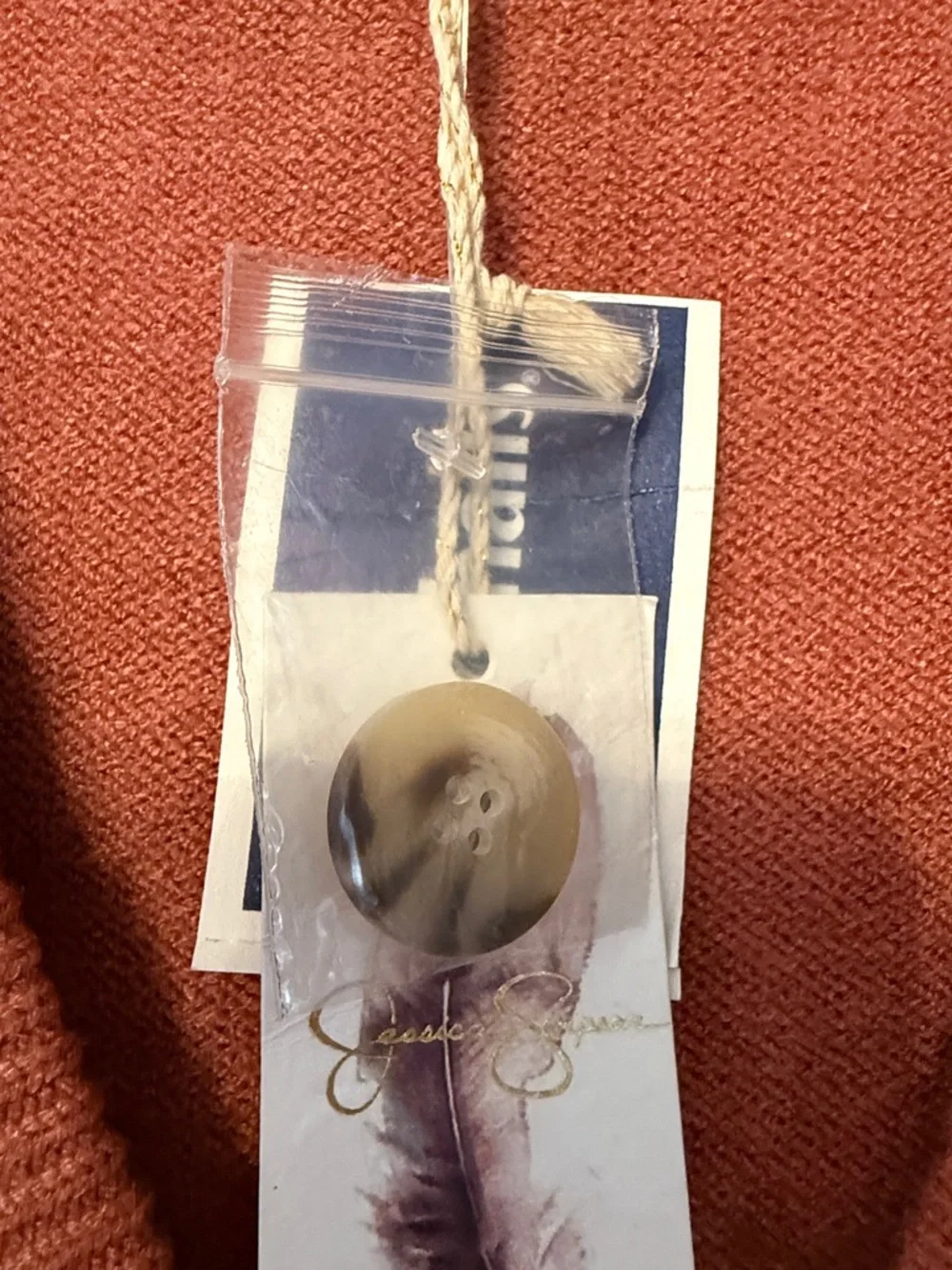 Jessica Simpson Dusty Rose Cable Knit V-Neck Button Front Sweater Vest - Picture 5 of 7